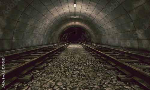 Naklejka droga tunel nowoczesny
