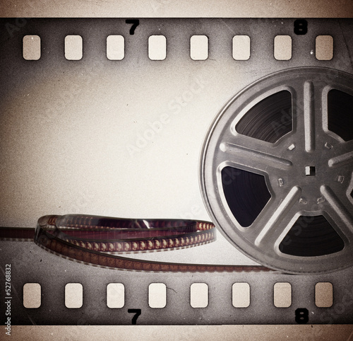 Naklejka stary ruch vintage papier kinowy