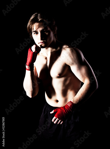 Fototapeta mężczyzna sport kick-boxing