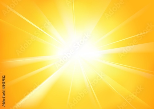 Plakat słońce abstrakcja corona światło słoneczne eksplodująca