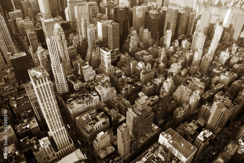 Naklejka metropolia panorama śródmieście zmierzch
