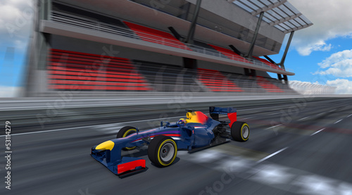 Naklejka formuła 1 widok motorsport 3D sport