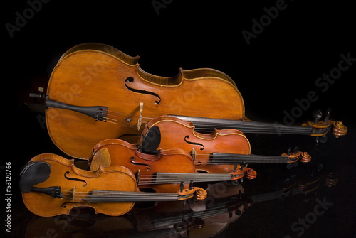 Fotoroleta vintage muzyka orkiestra skrzypce
