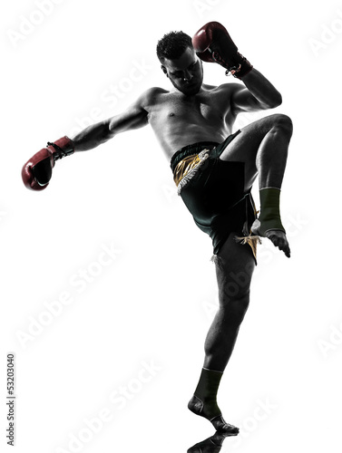 Fototapeta mężczyzna kick-boxing ćwiczenie ludzie sport