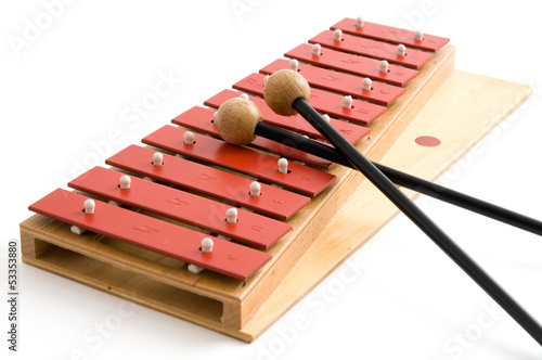 Plakat instrument muzyczny drewno korpus na białym tle