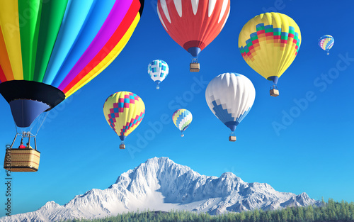 Obraz na płótnie balon lato wyścig niebo