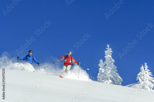 Fototapeta ruch sporty zimowe śnieg narciarz