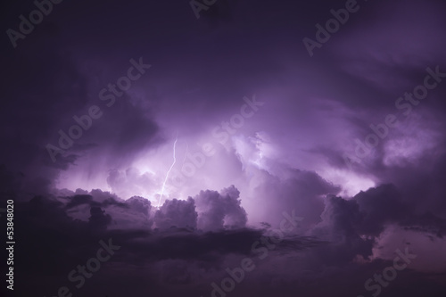 Fotoroleta noc natura sztorm niebo rygiel