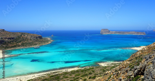 Plakat wyspa natura grecja lato