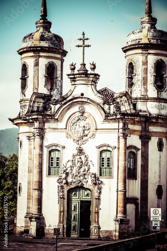 Naklejka kościół brazylia panoramiczny architektura piękny