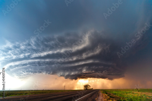 Obraz na płótnie sztorm burza z piorunami 2013 tornado