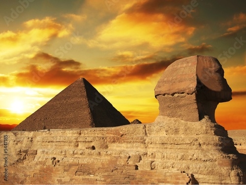 Naklejka świątynia piramida stary egipt