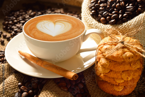 Obraz na płótnie filiżanka macchiato kawiarnia cappucino kubek
