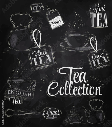 Obraz na płótnie napój herbata jedzenie zbiory vintage