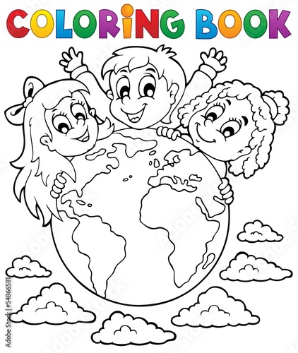 Obraz na płótnie Kolorowanka dzieci świata