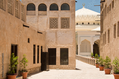 Obraz na płótnie aleja meczet niebo miasto architektura