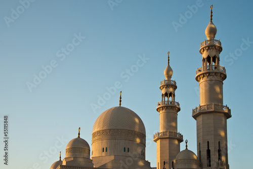 Naklejka wschód meczet niebo zmierzch