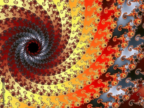 Fototapeta spirala ornament abstrakcja fraktal obraz