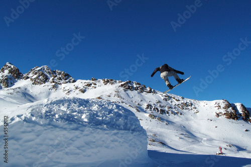 Fototapeta niebo jodła sport śnieg góra