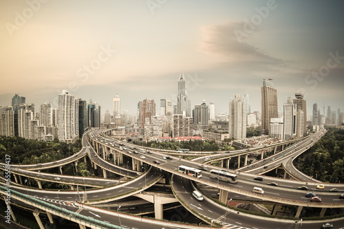 Naklejka most panorama wiadukt azja nowoczesny