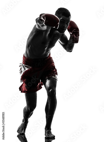 Plakat kick-boxing sztuki walki sport bokser ludzie