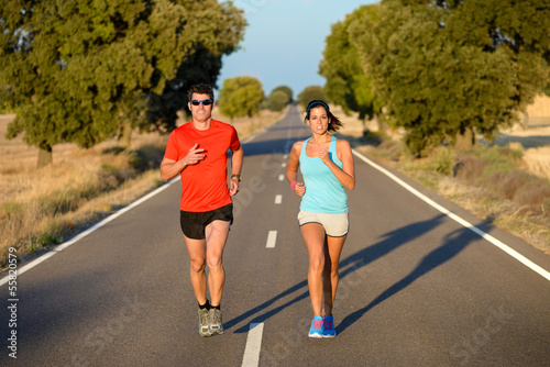Naklejka jogging sport fitness wieś zdrowie