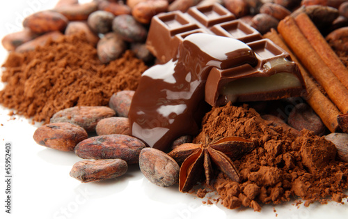 Fotoroleta kakao kompozycja jedzenie