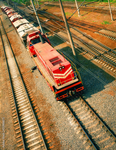 Fototapeta samochód lokomotywa ruch transport wagon