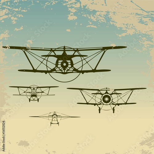 Plakat samolot sztuka vintage