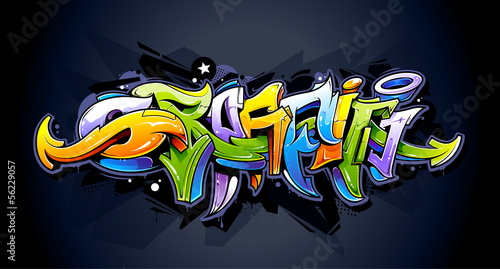 Fotoroleta hip-hop graffiti miejski