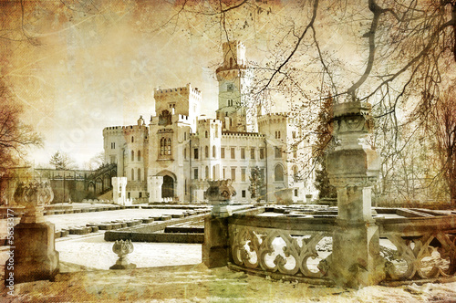 Obraz na płótnie widok retro pałac stary rycerz