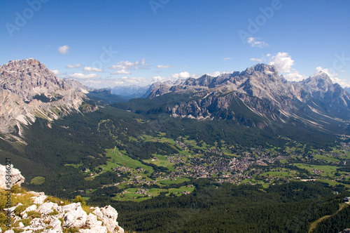 Fototapeta panorama alpy niebo las dolina