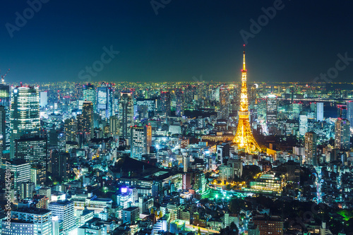 Obraz na płótnie japonia zmierzch tokio widok