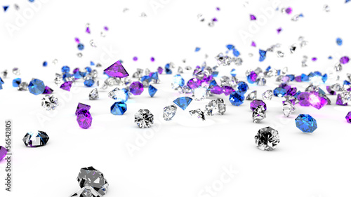 Plakat ornament kamień kryształ diament