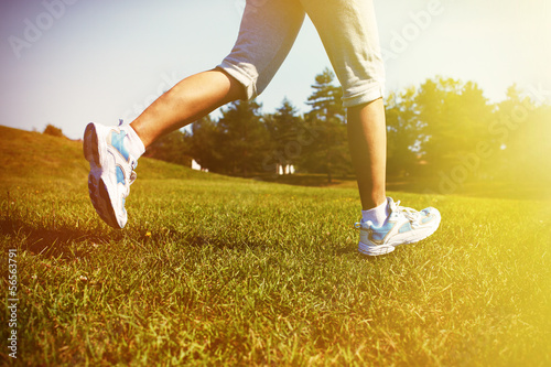 Fotoroleta słońce jogging lato
