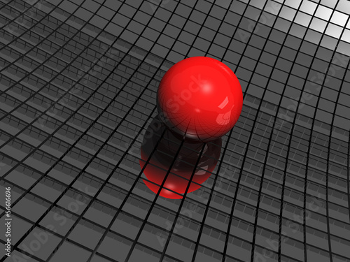Naklejka perspektywa piłka 3D