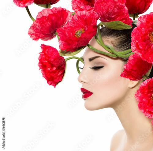 Plakat oko bukiet sztuka kwiat piękny