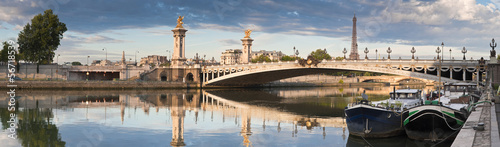 Naklejka panorama most francja lato