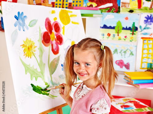 Plakat dzieci dziewczynka obraz