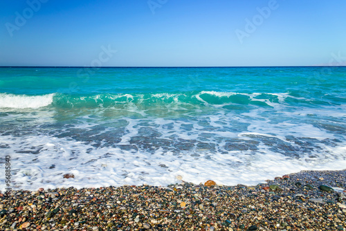 Obraz na płótnie Pusta kamienna plaża