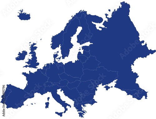 Fotoroleta świat kontynent mapa europa