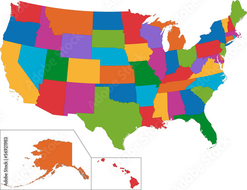 Plakat kalifornia geografia metropolia mapa ameryka