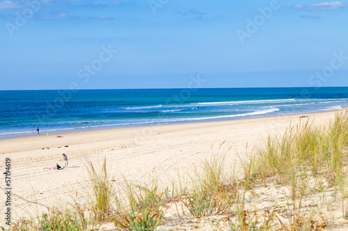 Obraz na płótnie plaża fala wydma błękitne niebo