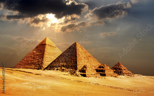 Naklejka piramida architektura egipt