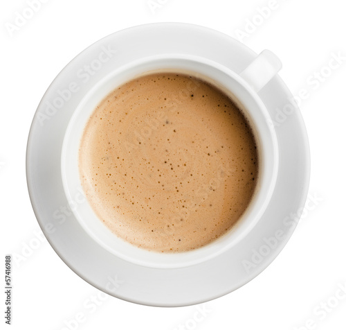 Plakat widok expresso cappucino kawiarnia mleko