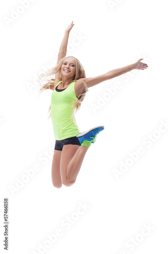 Obraz na płótnie wellnes ciało dziewczynka zdrowy siłownia