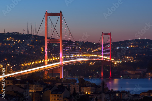 Fotoroleta świt noc turcja most