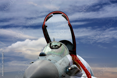 Fototapeta niebo airliner kokpit wojskowy