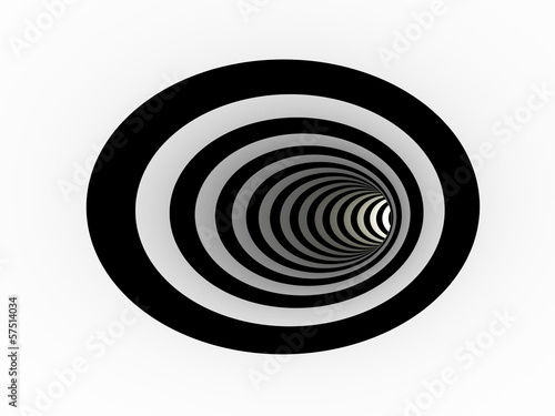 Naklejka tunel 3D spirala