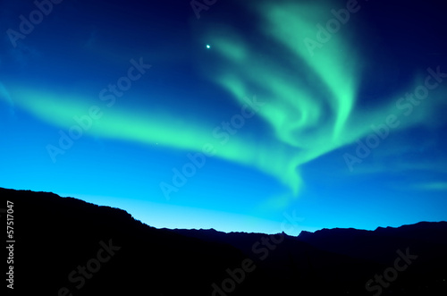 Obraz na płótnie północ szwecja pejzaż galaktyka islandia